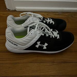 Under Armour Black and White Cleats